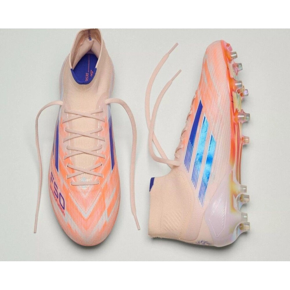 Adidas F50 Sparkfusion Elite Mid FG AG Soccer Cleat Orange Women’s Sz 6 JH7647 - Picture 8 of 10